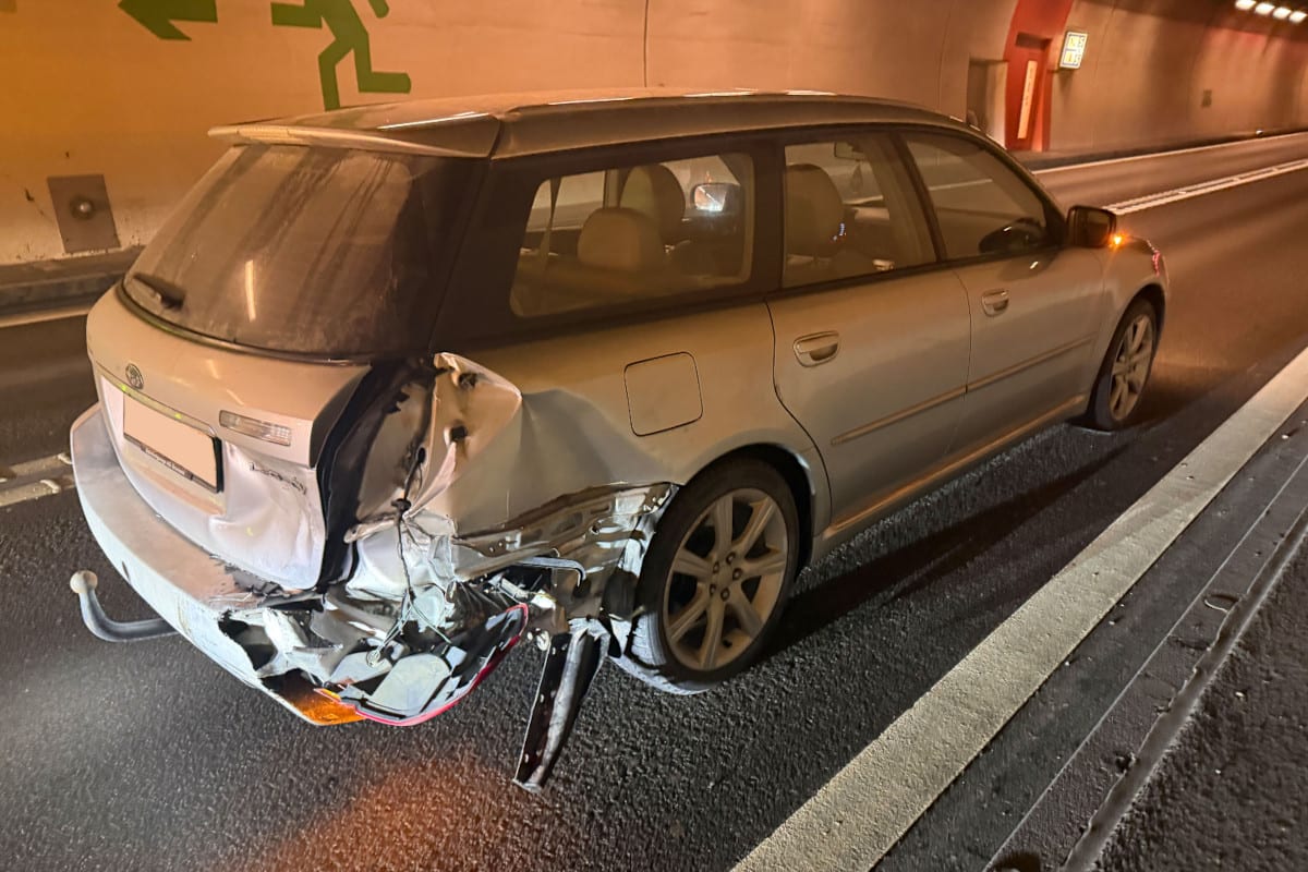 A8 – Unfall im Loppertunnel