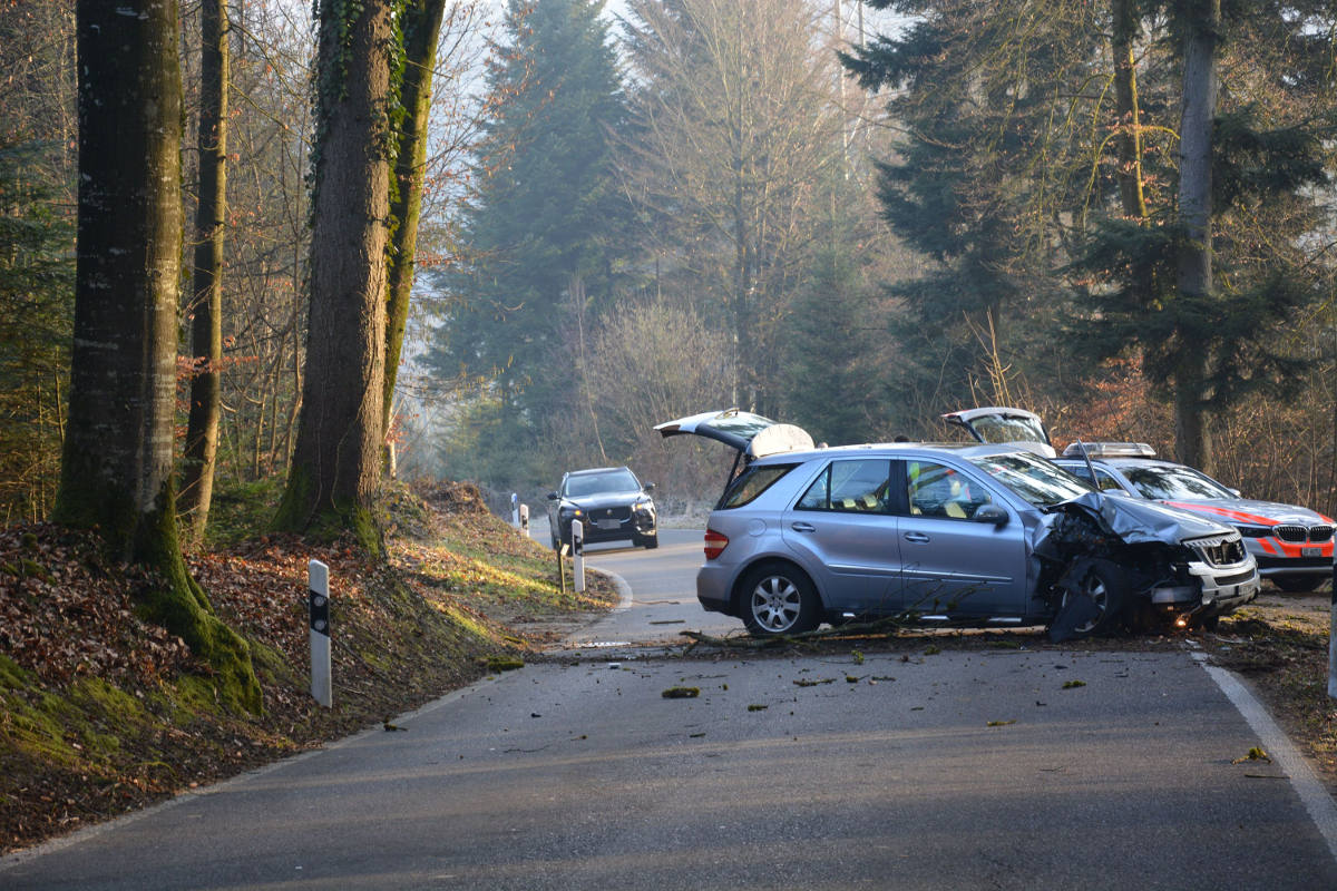 Gretzenbach SO - Automobilist weicht Kleinwagen aus und prallt in Baum 