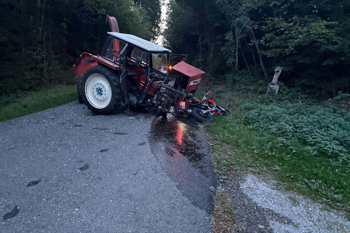 Berg TG – Schwerer Unfall zwischen Traktor und Motorrad
