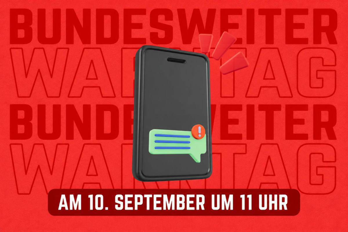 Bundesweiter Warntag am 10. September 2026 testet Warnsysteme