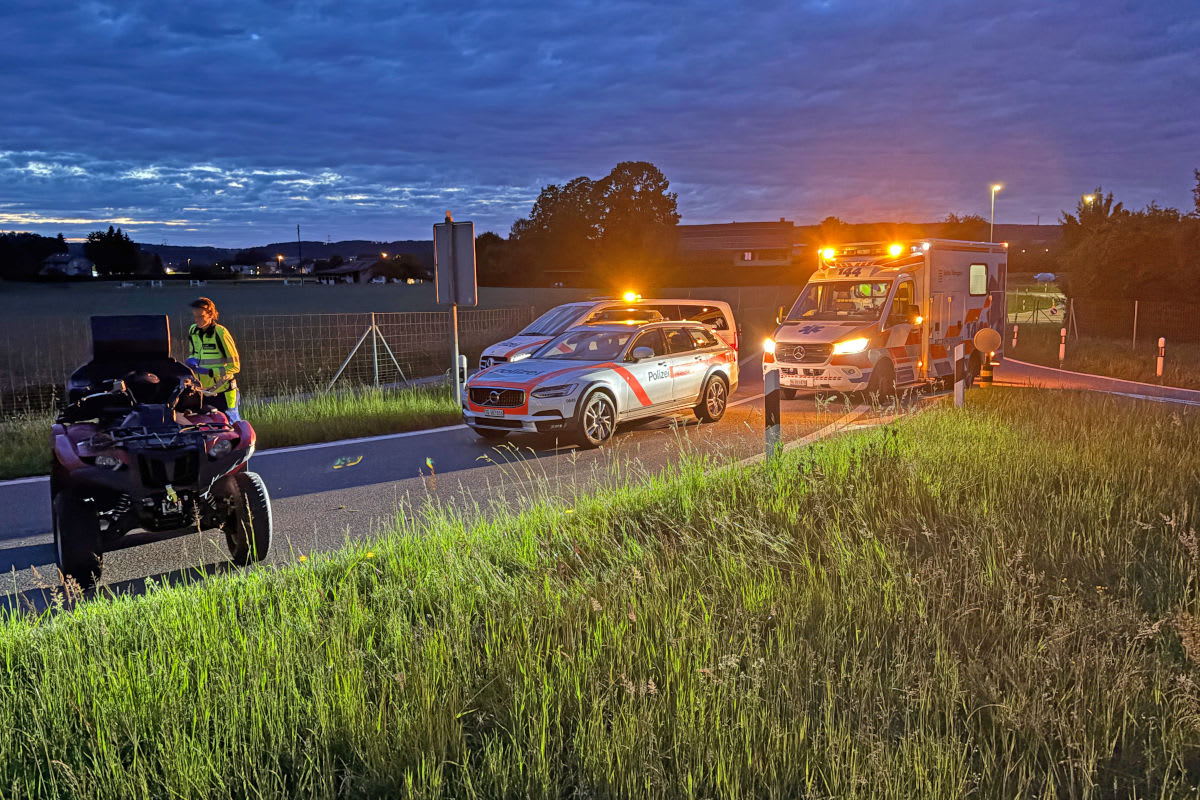 Wigoltingen TG – Quad überschlägt sich bei Unfall