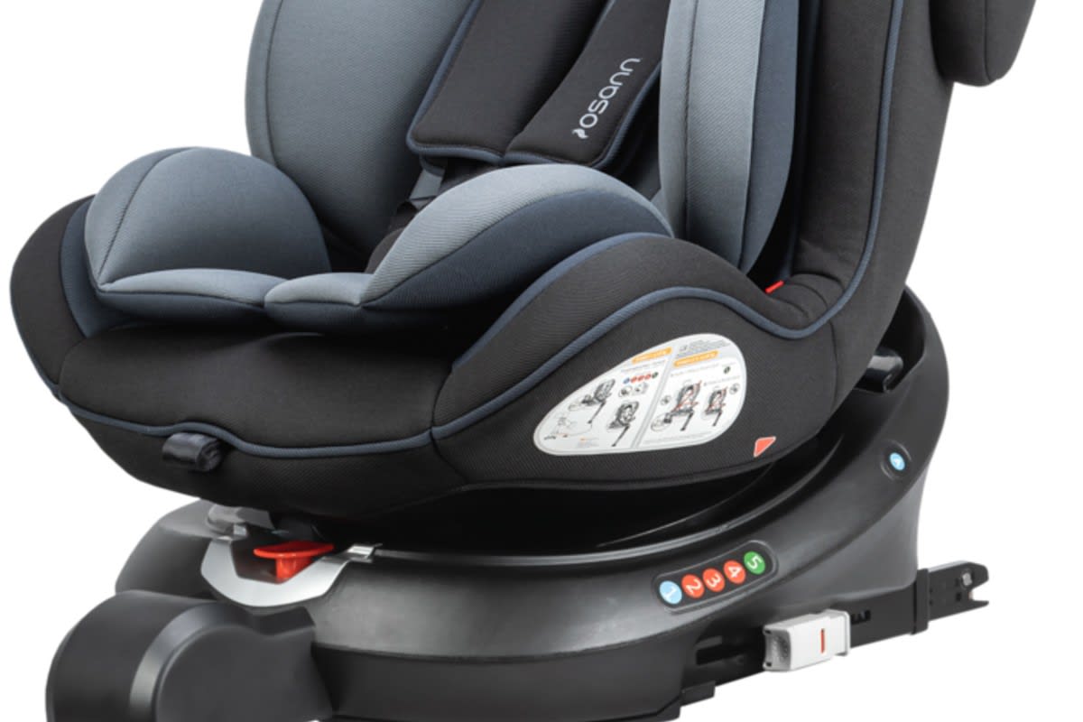 Rückruf der Migros - Osann Kindersitz «ENO 360 SL Twill Navy» bitte zurückbringen