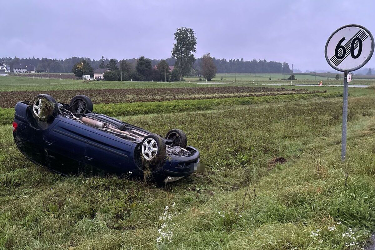 Wolfwil  SO – Auto überschlägt sich bei Unfall 