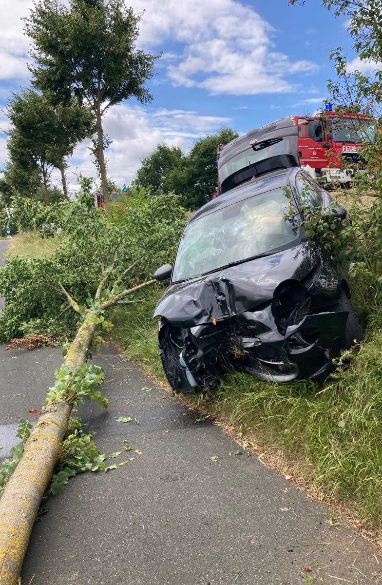 Unfall in Brakel – Autofahrerin prallt gegen Reh und Baum