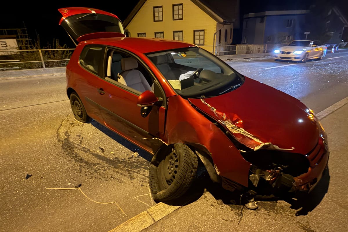 Menzingen ZG – Unfallfahrer alkoholisiert und ohne Führerausweis