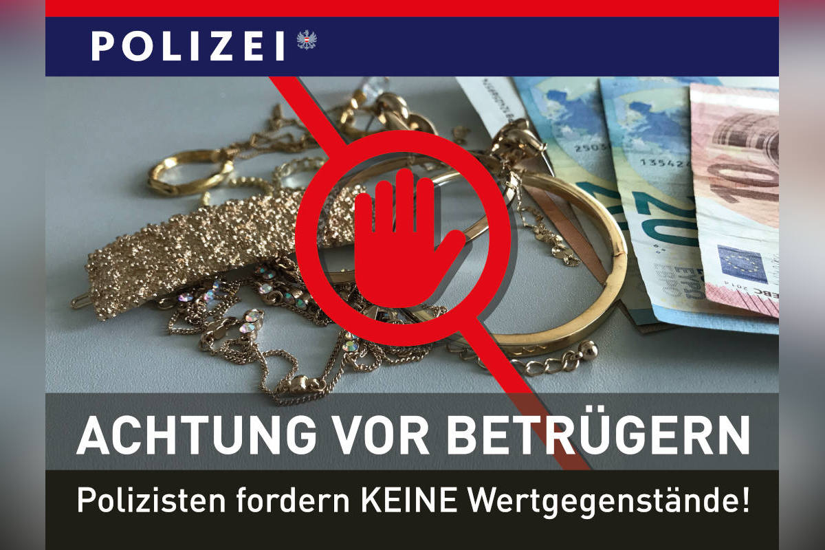 Achtung vor Betrügern in Wien – Polizisten fordern KEINE Wertgegenstände