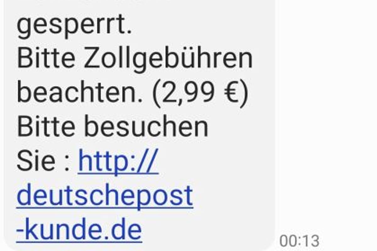 Betrugswarnung der deutschen Zollbehörde - Vorsicht vor gefälschten Paketbenachrichtigungen