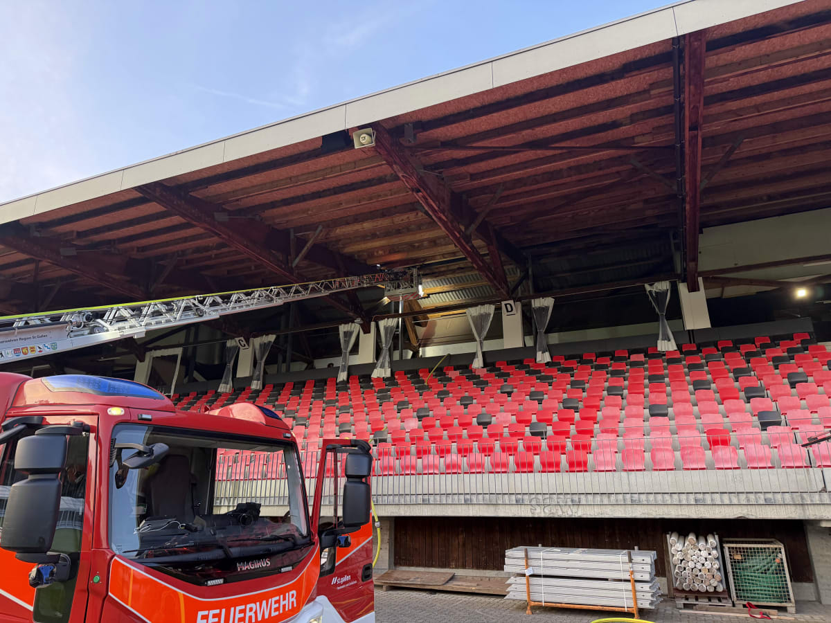 St.Gallen – Brand im Stadion Gründenmoos