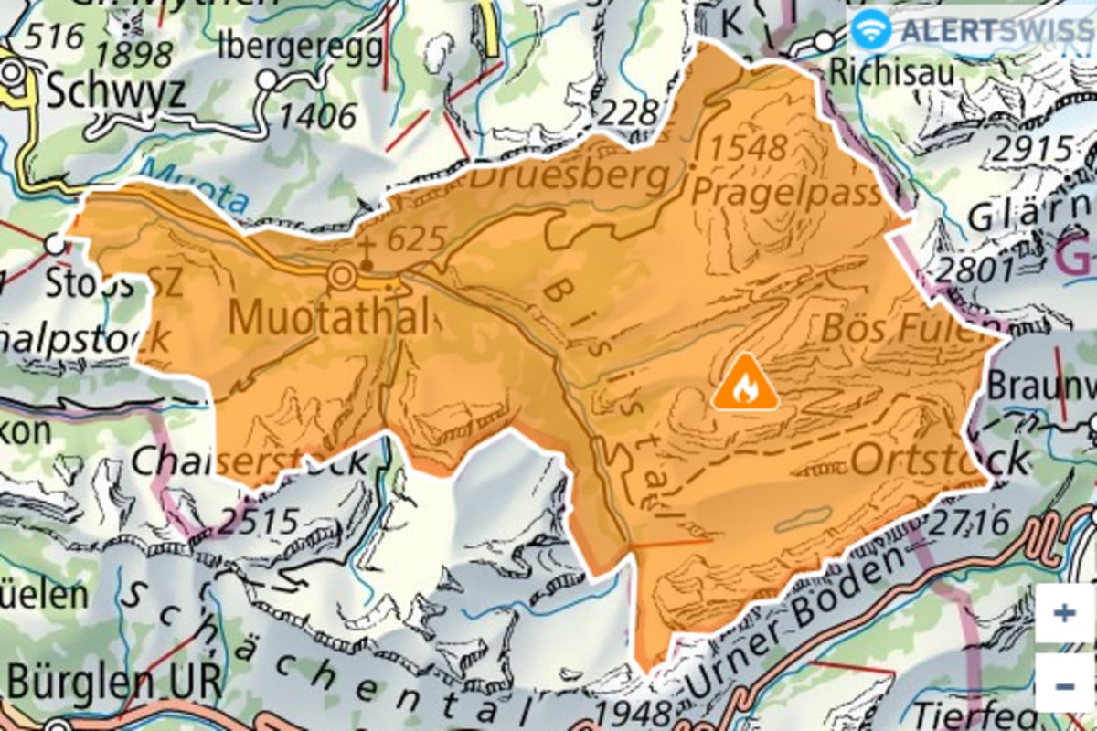 Muotathal SZ – Brand mit starker Rauchentwicklung