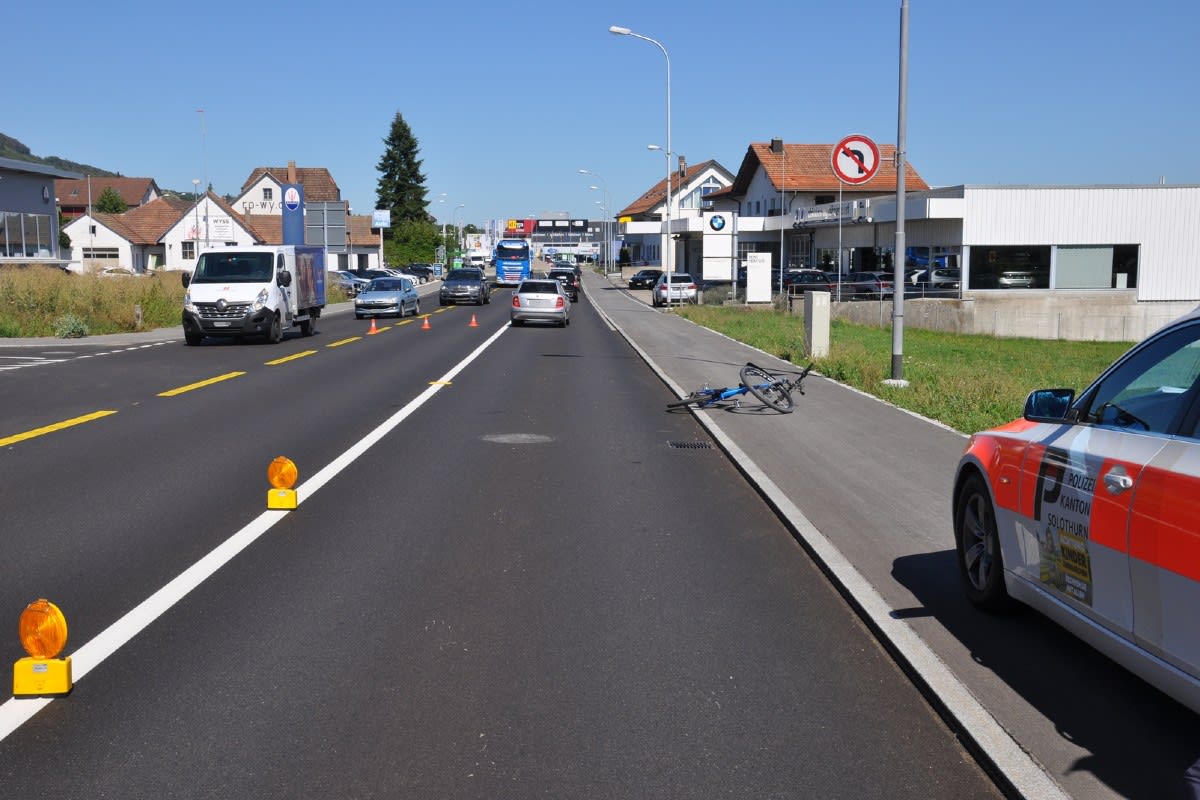 Unfall in Hägendorf SO - Kollision zwischen Sattelmotorfahrzeug und Velo - LKW-Fahrer meldet sich bei der Polizei
