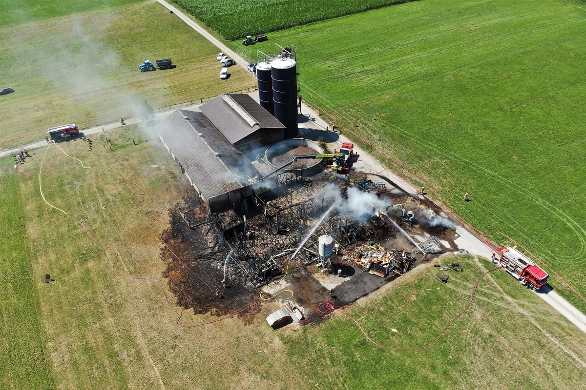 Sax SG – Schaden von über 100'000 Franken nach Scheunenbrand