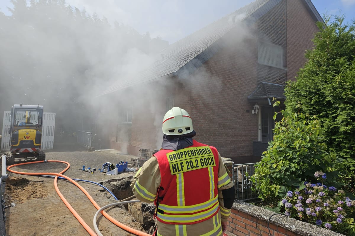 Goch – Brand und zwei Verletzte nach Kurzschluss bei Bauarbeiten