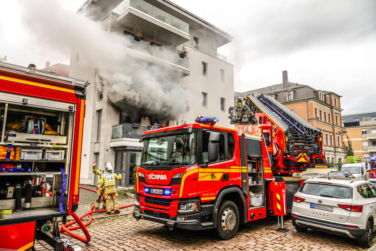 Dresden – Neun Verletzte bei Wohnungsbrand mit Verpuffung