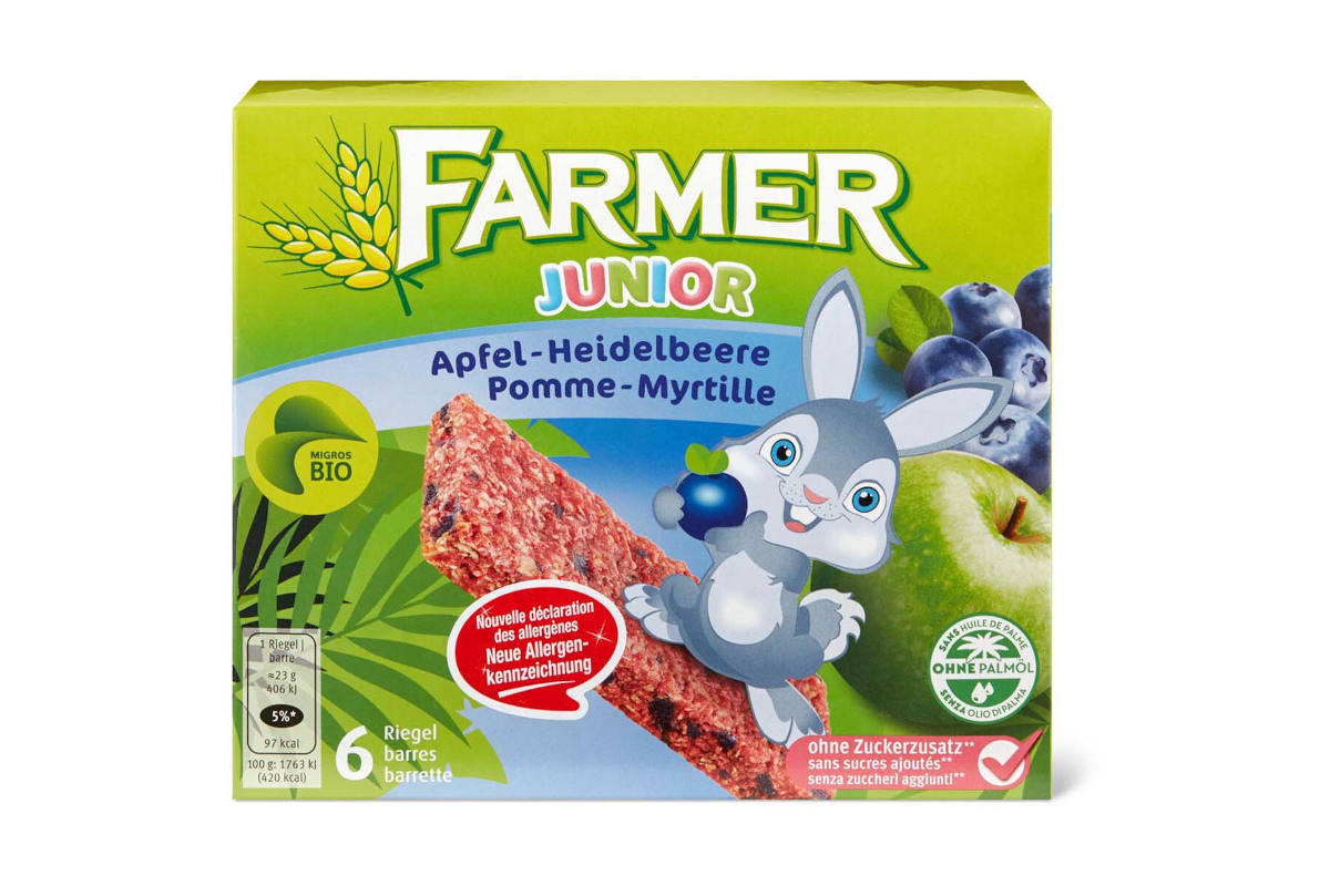 Achtung – Migros ruft Bio Farmer Junior Apfel-Heidelbeere zurück