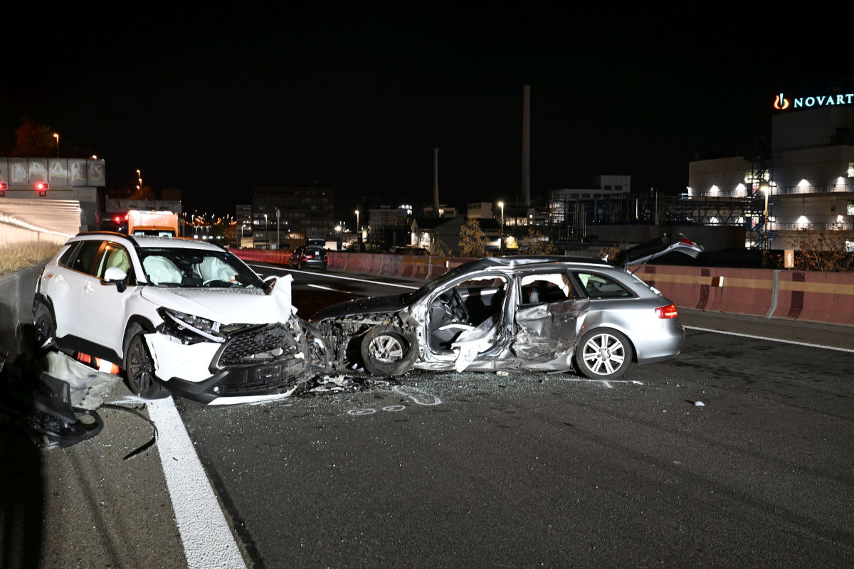Pratteln BL – Schwerer Unfall auf A2 bei Schweizerhalletunnel