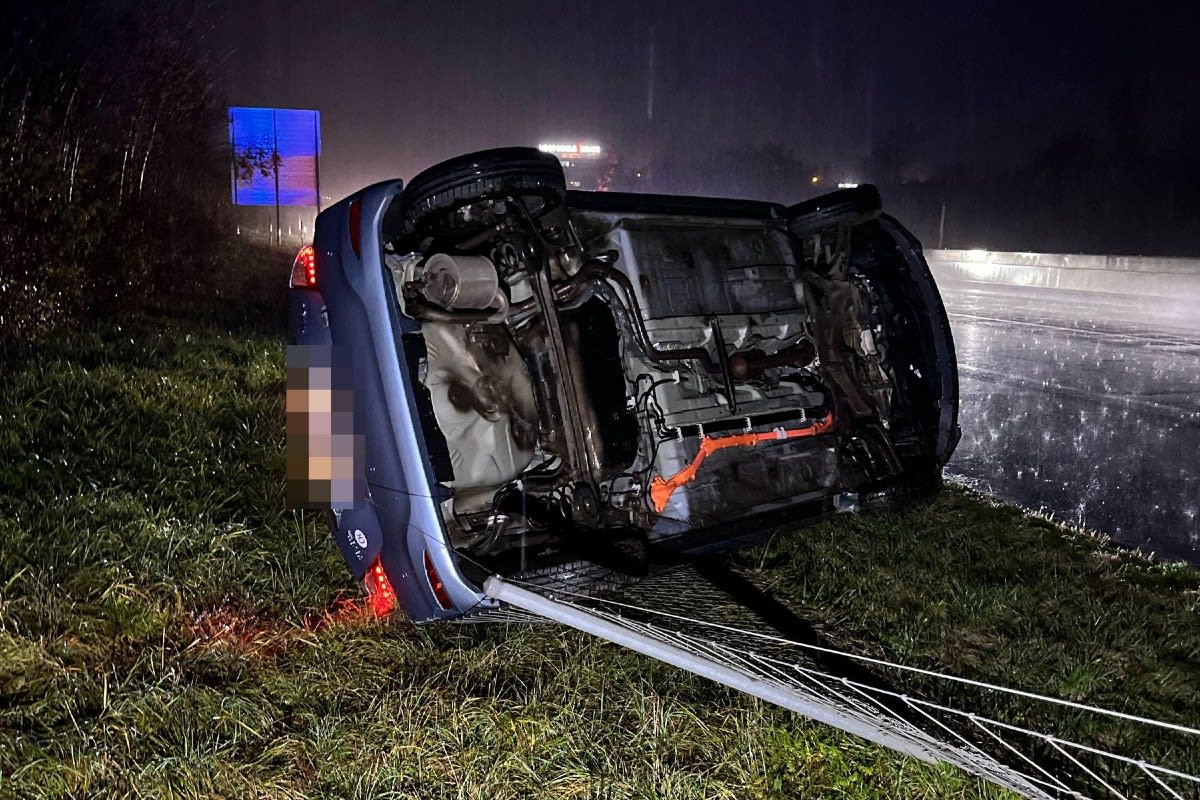 Autobahn A1 bei Subingen SO -  Selbstunfall mit Auto – niemand verletzt - Normalstreifen gesperrt