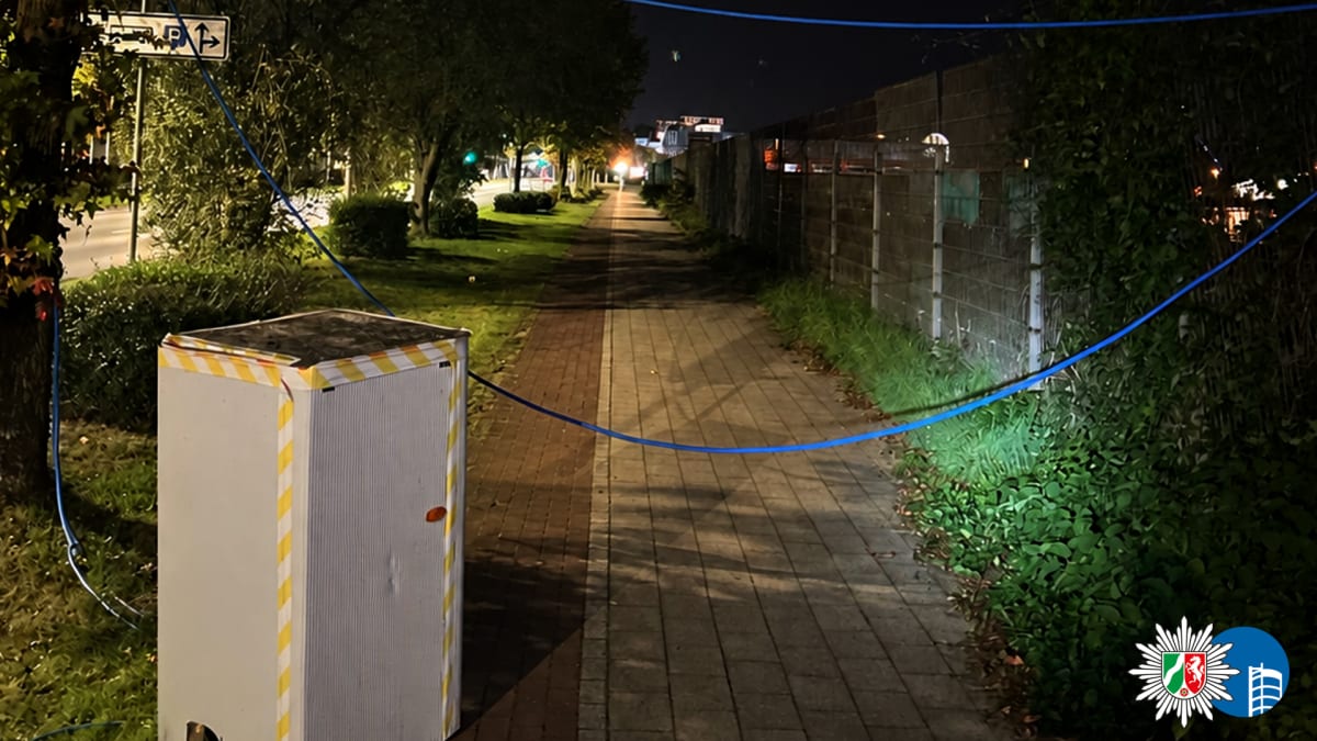 Generator auf Radweg – E-Scooter-Fahrer stürzt in Oberhausen