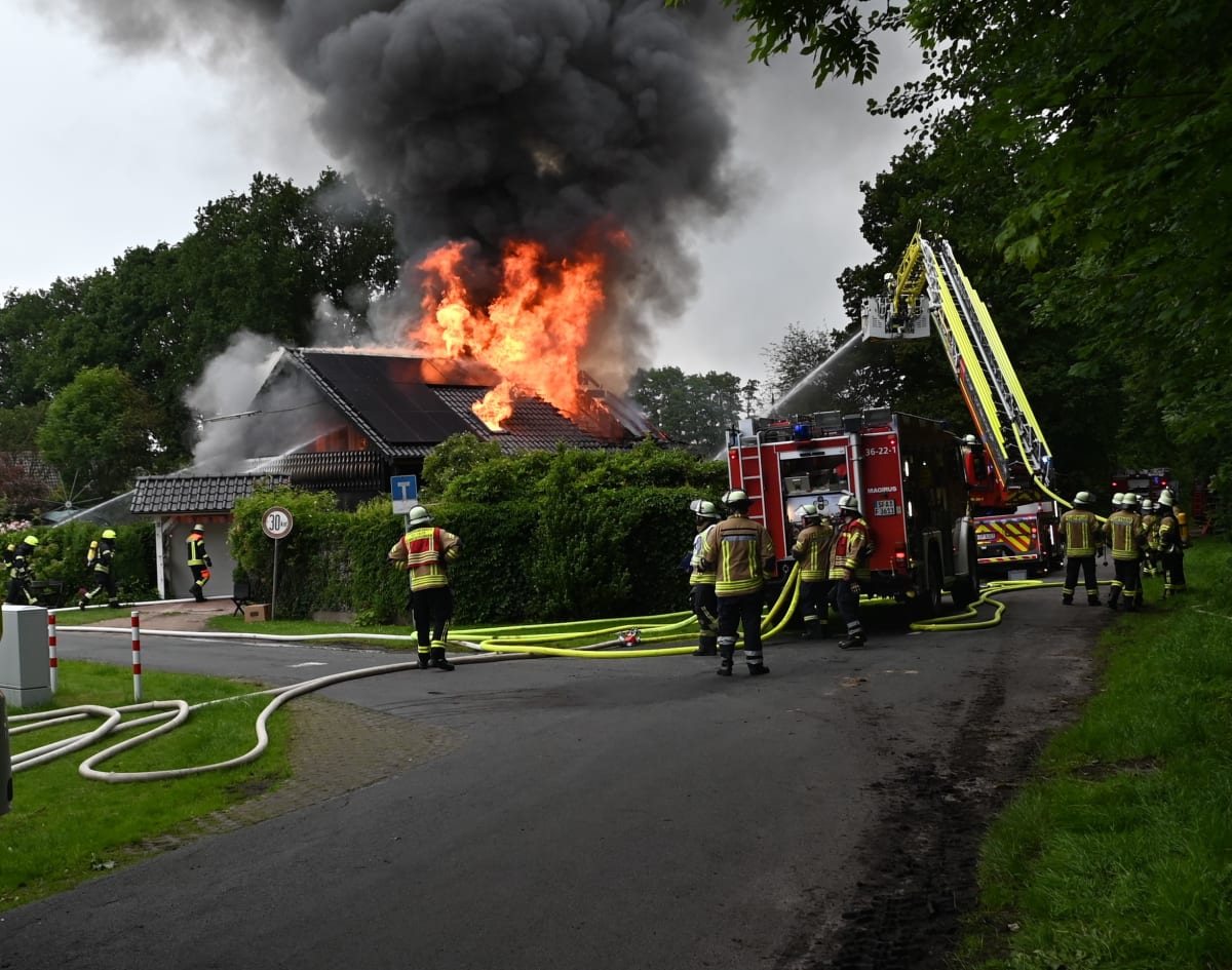 Hemslingen – Einfamilienhaus bei Brand vollständig zerstört