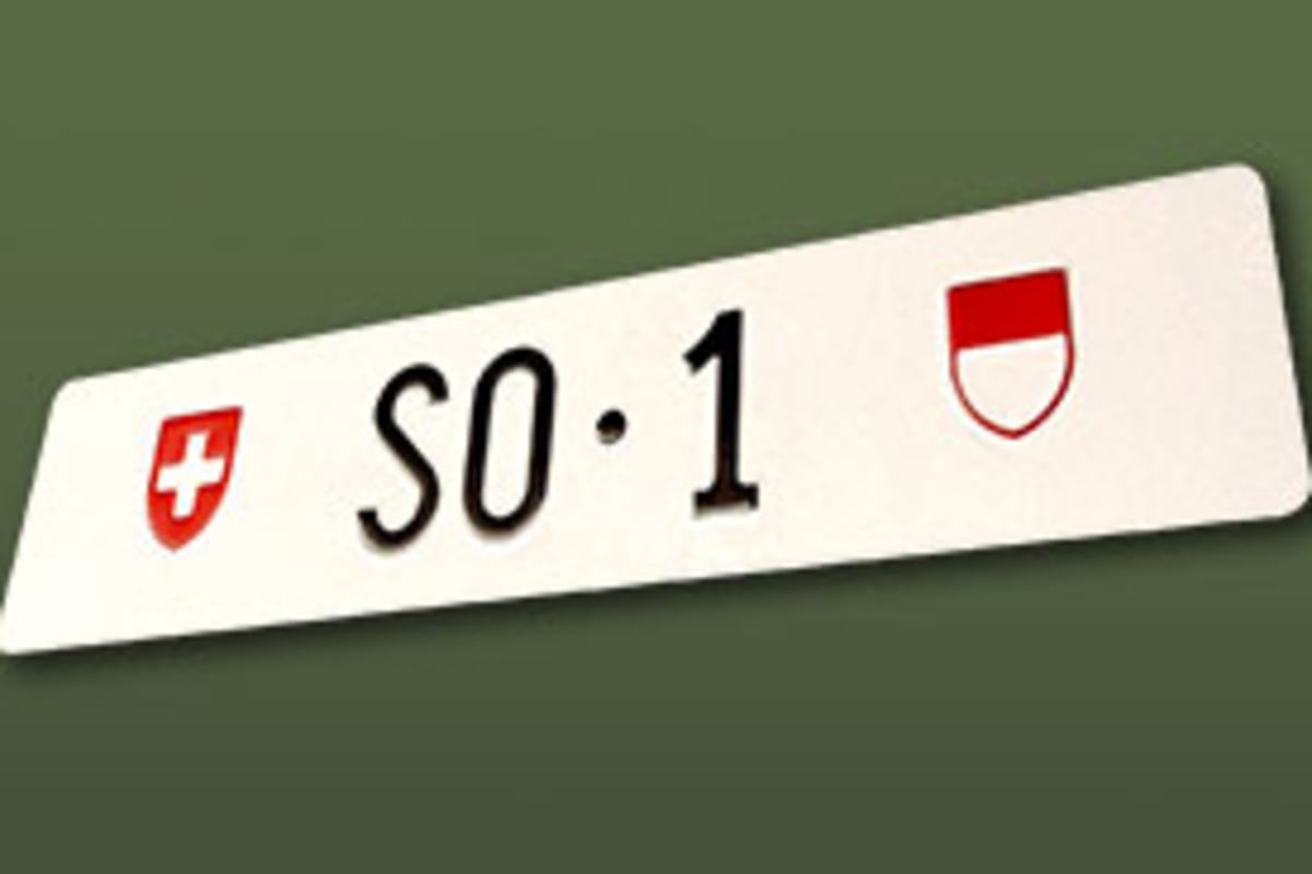 Kontrollschild SO 1 – Auktion nach unseriösen Geboten abgebrochen