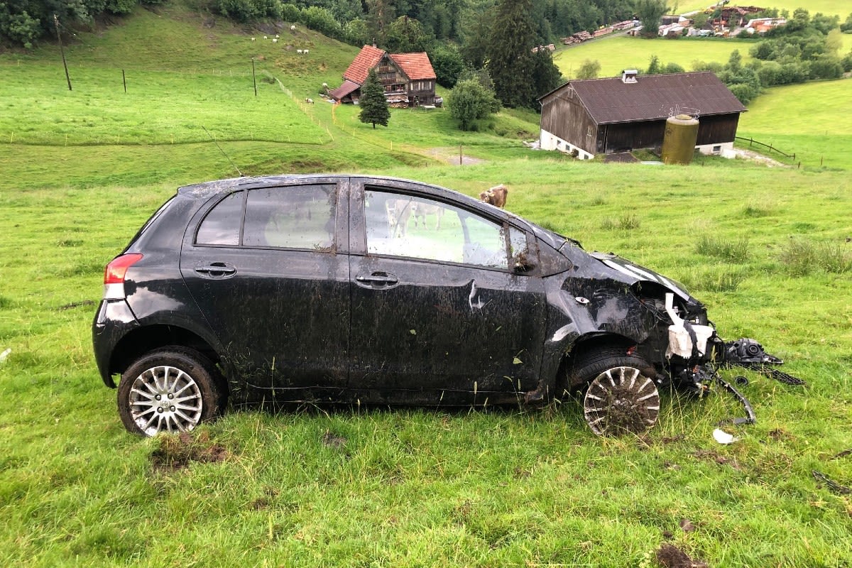 Enggenhütten/AI - Autolenkerin ist kurz abgelenkt und verunfallt