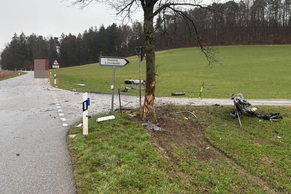 Tödlicher Unfall in Seewen SO – Frontal gegen Baum geprallt