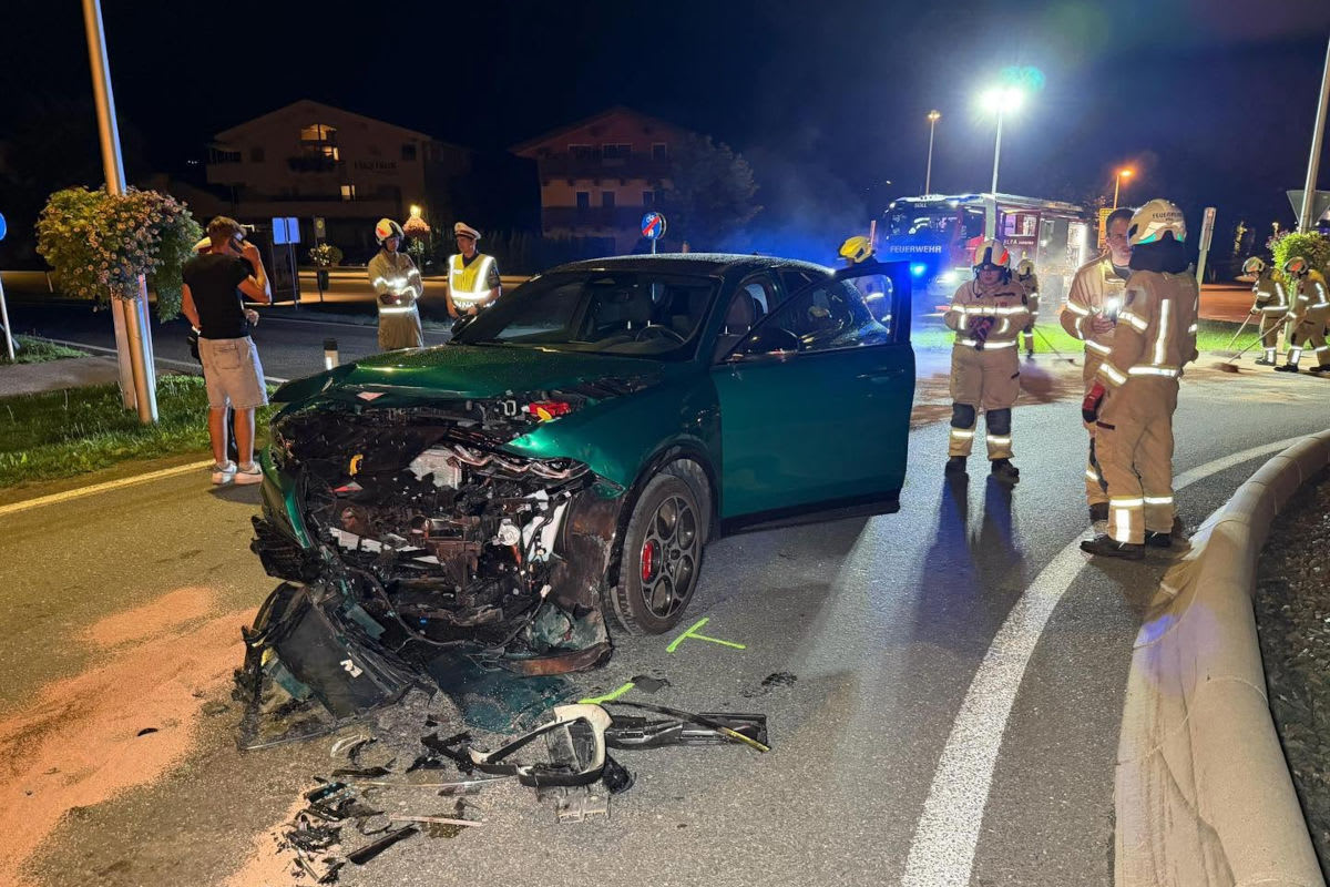 Söll – Falschfahrt im Kreisverkehr endet mit Unfall