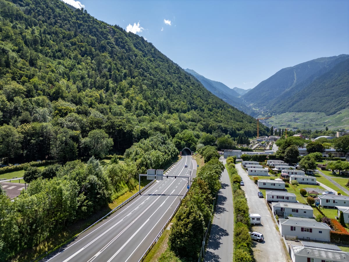 A21 bei Martigny VS – Nächtliche Tunnelsperrung