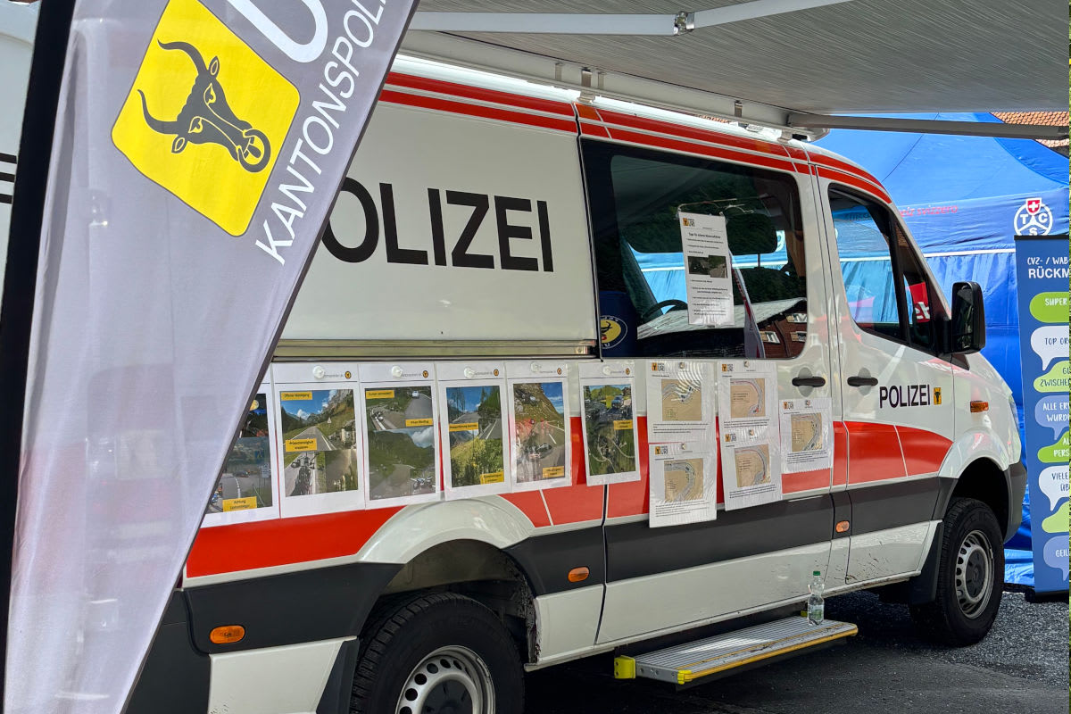 Urnerboden GL – Präventionsaktion "Super Biker" begeistert Motorradfahrer