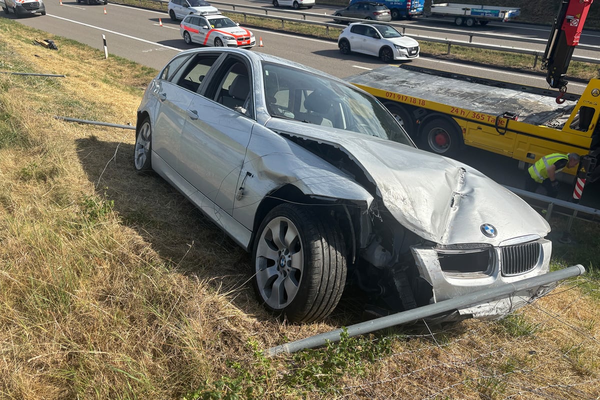 Eschlikon TG – Autofahrer prallt auf A1 in Wildzaun