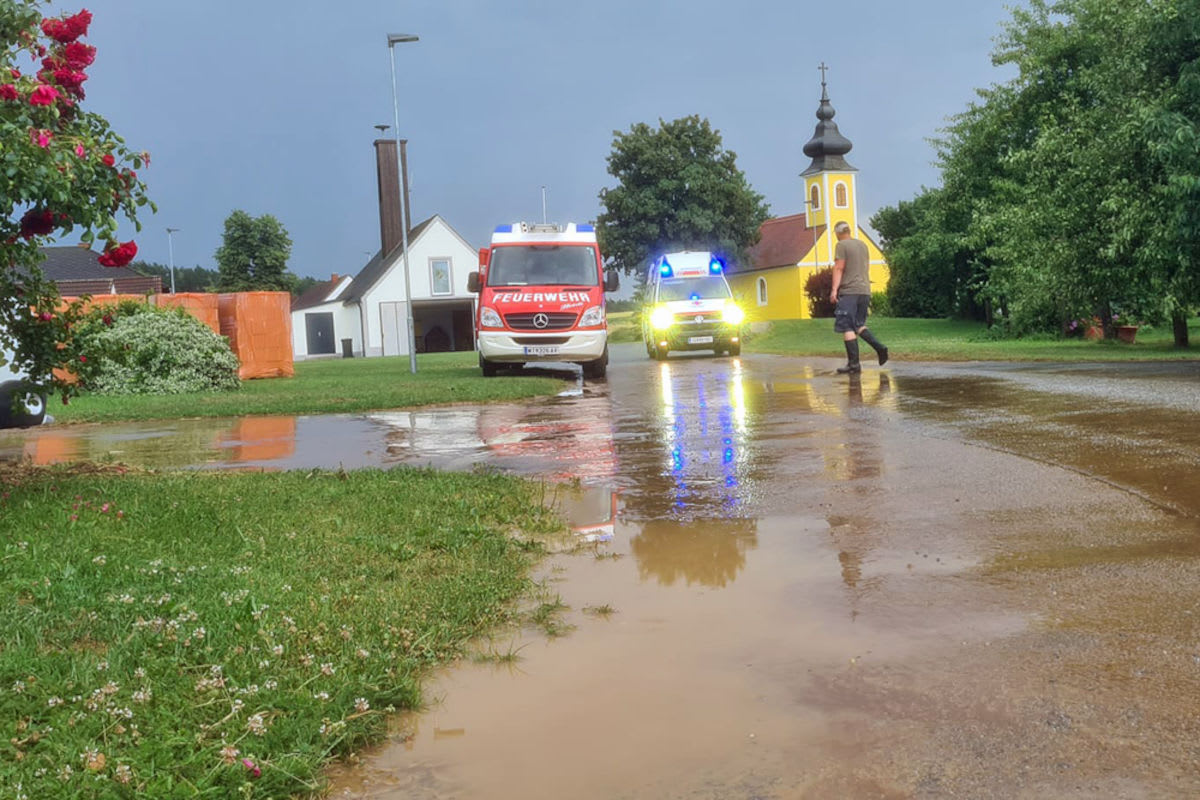 Raabs an der Thaya NÖ – Feuerwehr im Dauereinsatz wegen Starkregen