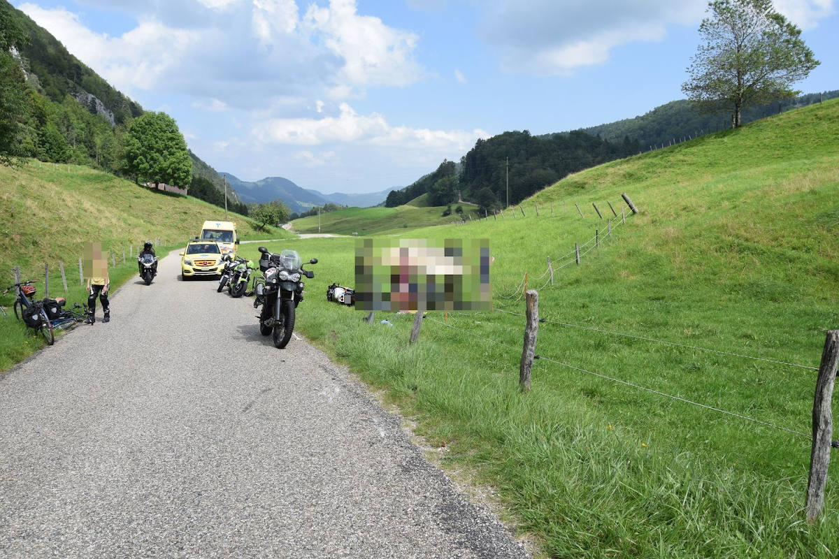 Ramiswil SO – Selbstunfall mit einem Motorrad