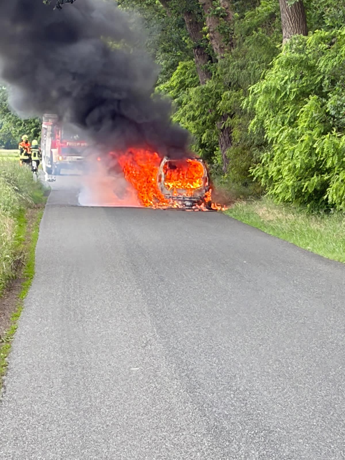 Reeßum – PKW nach Brand vollständig zerstört