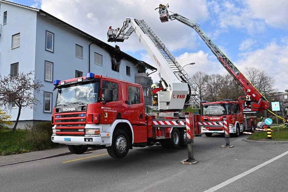 Schaffhausen – Eine Person nach Wohnungsbrand im Spital