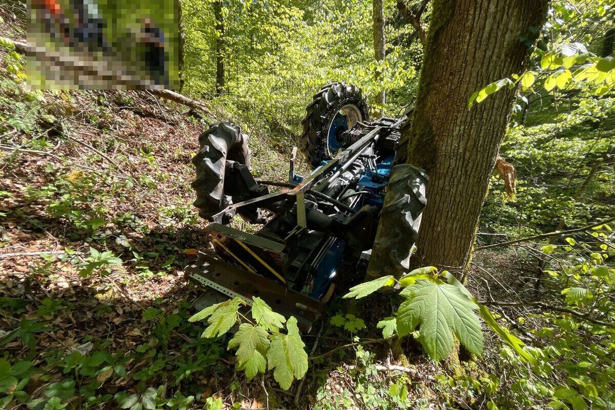 Seewen SO – Traktor stürzt bei Unfall Hang hinab