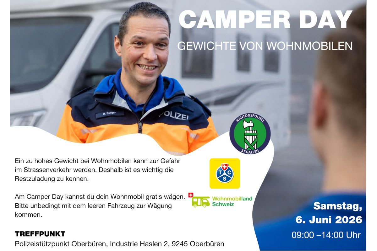 Camper Day in Oberbüren SG – Wohnmobile wiegen lassen