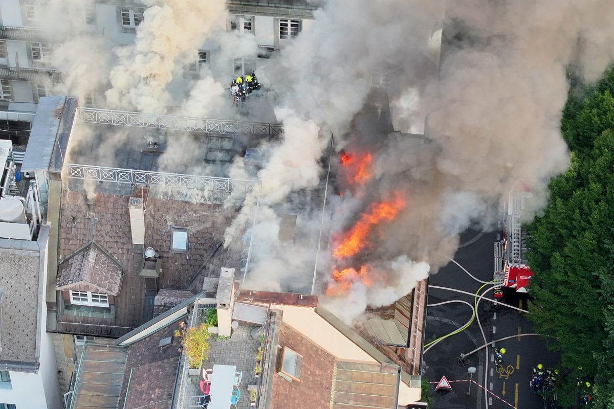 Stadt Luzern – Über 140 Einsatzkräfte bekämpfen Grossbrand