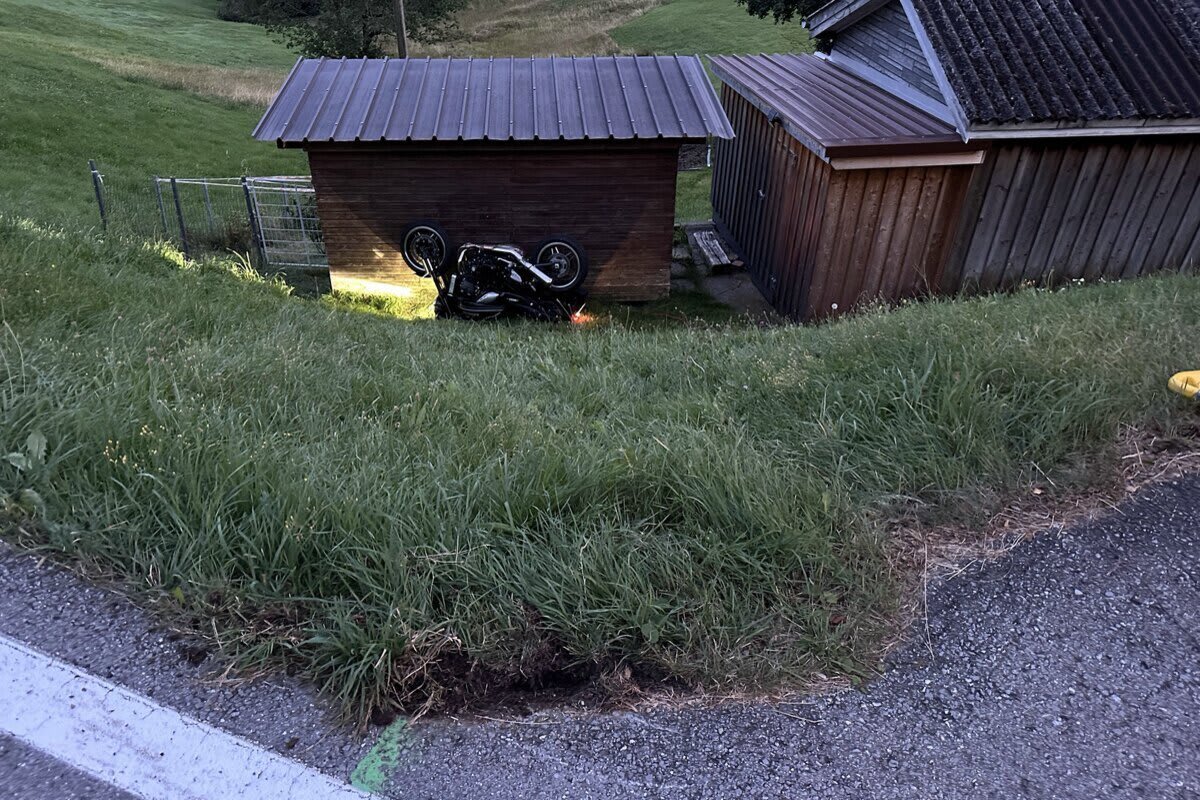 Schwellbrunn AR - Hund verstirbt nach Kollision mit Motorrad
