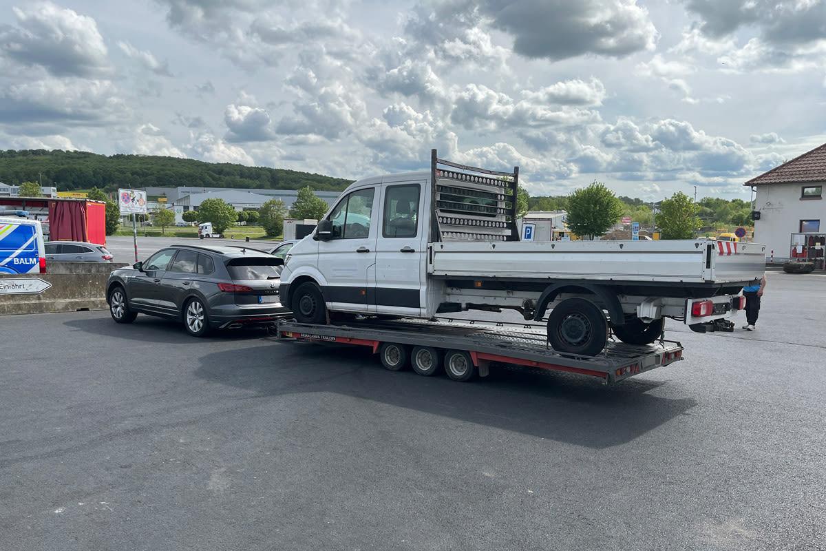 A7 Malsfeld – Gespann mit 100 Prozent Überladung der Achslast