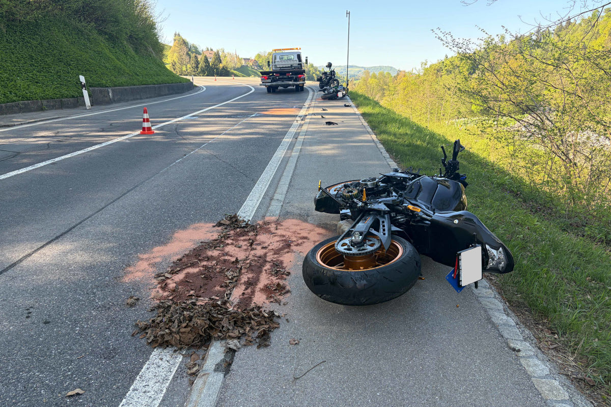 Baar ZG – Zwei Motorradfahrer bei Unfall schwer verletzt