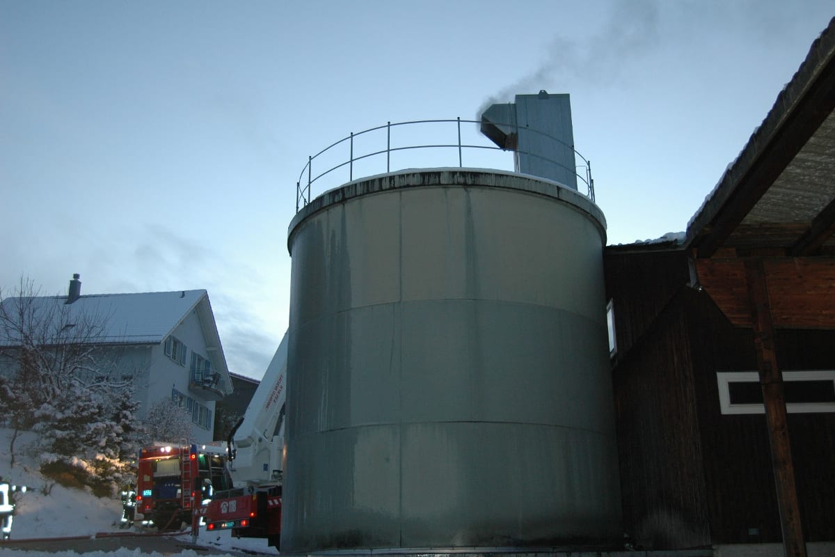 Wolfhalden AR - Mottbrand in Silo