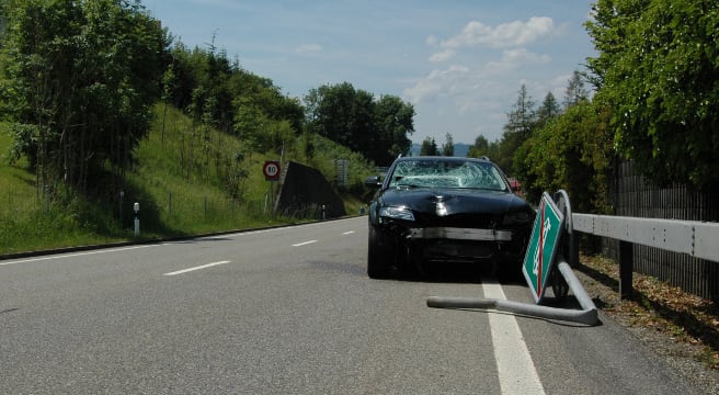 Alleincrash in Teufen