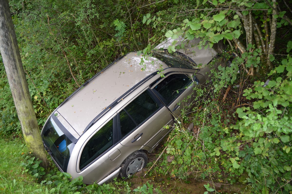 Alleincrash in Urnäsch