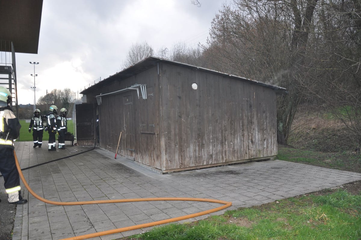 Brand im Materialschopf des FC Biberist