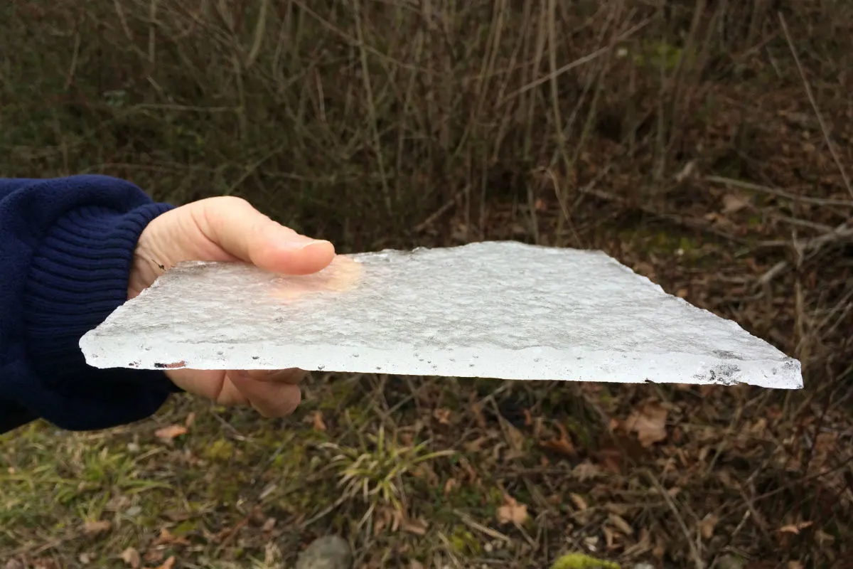 Gefährliche Eisbrocken sind eine Gefahr