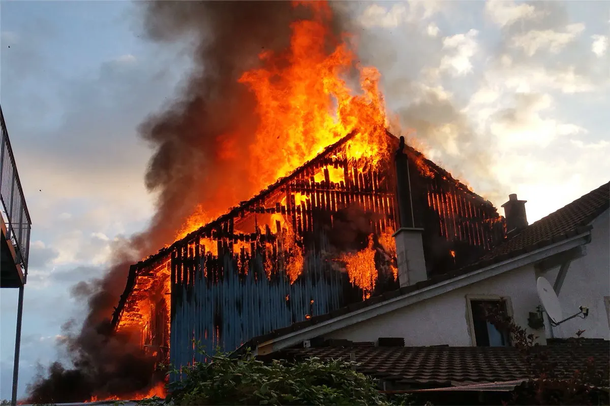 Bärschwil SO - Brand in einem Einfamilienhaus