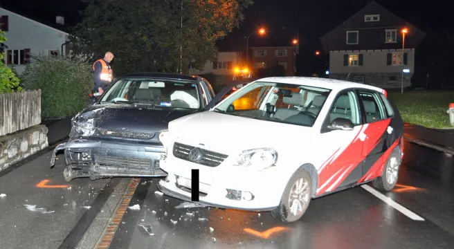 Kollision in Triesen wegen Unachtsamkeit