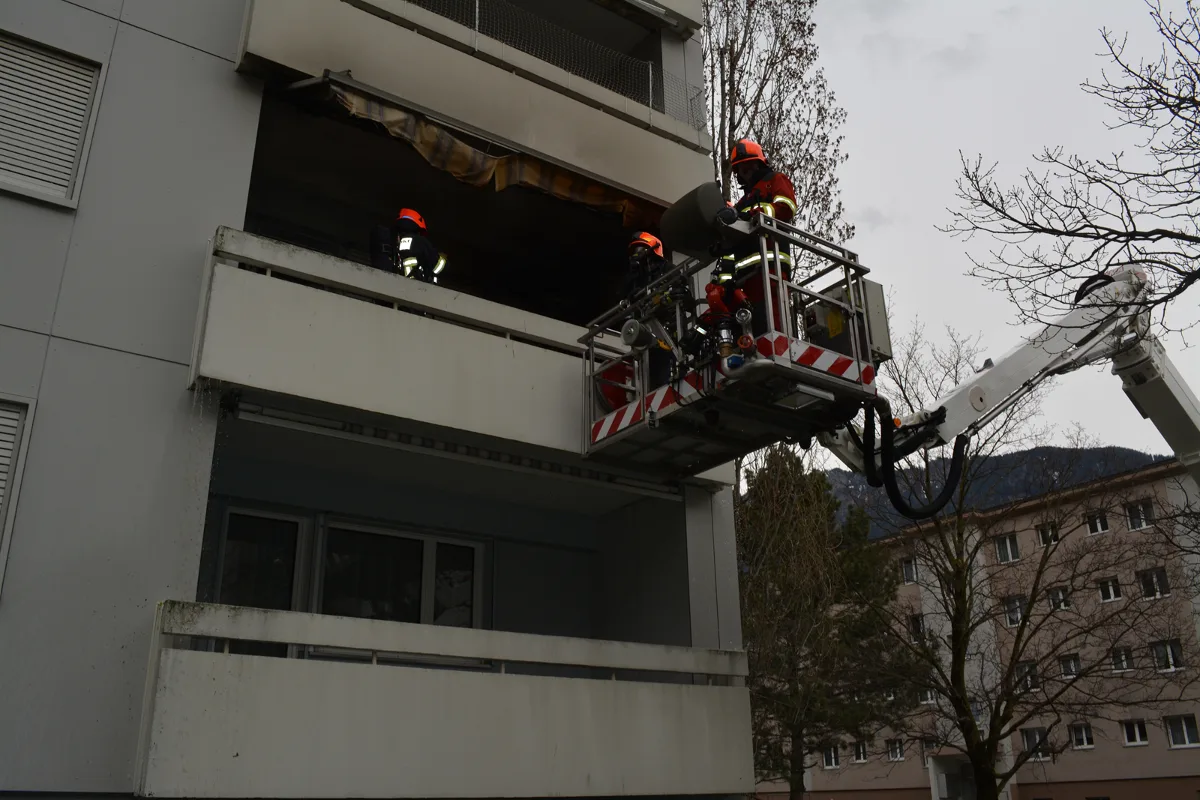 Feuerwehreinsatz wegen Balkonbrand in Chur