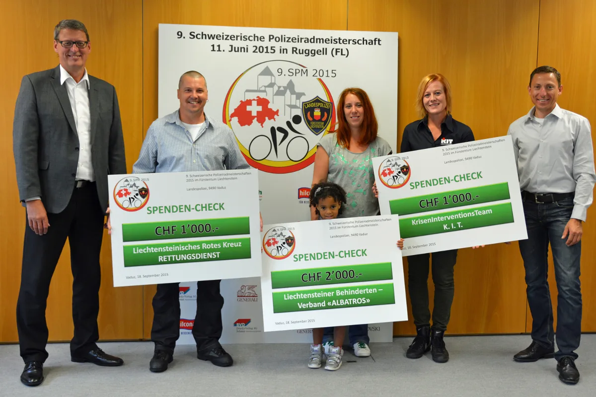 Polizeiradmeisterschaft: Spenden an gemeinnützige Organisationen