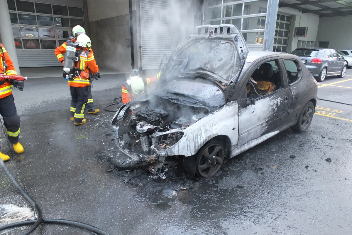 Fahrzeugbrand in Bad Ragaz