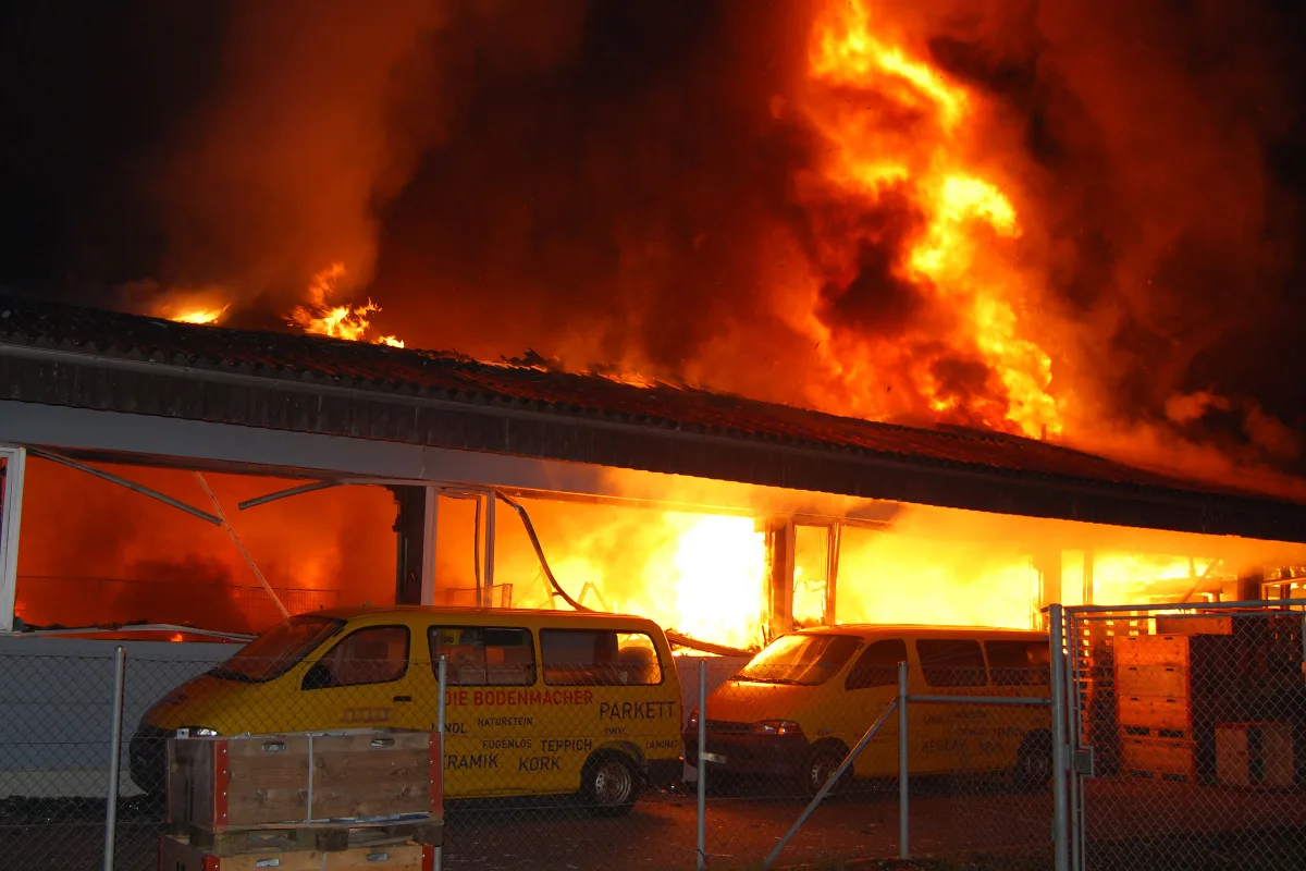 Flammenmeer im Luzerner Ortsteil Littau
